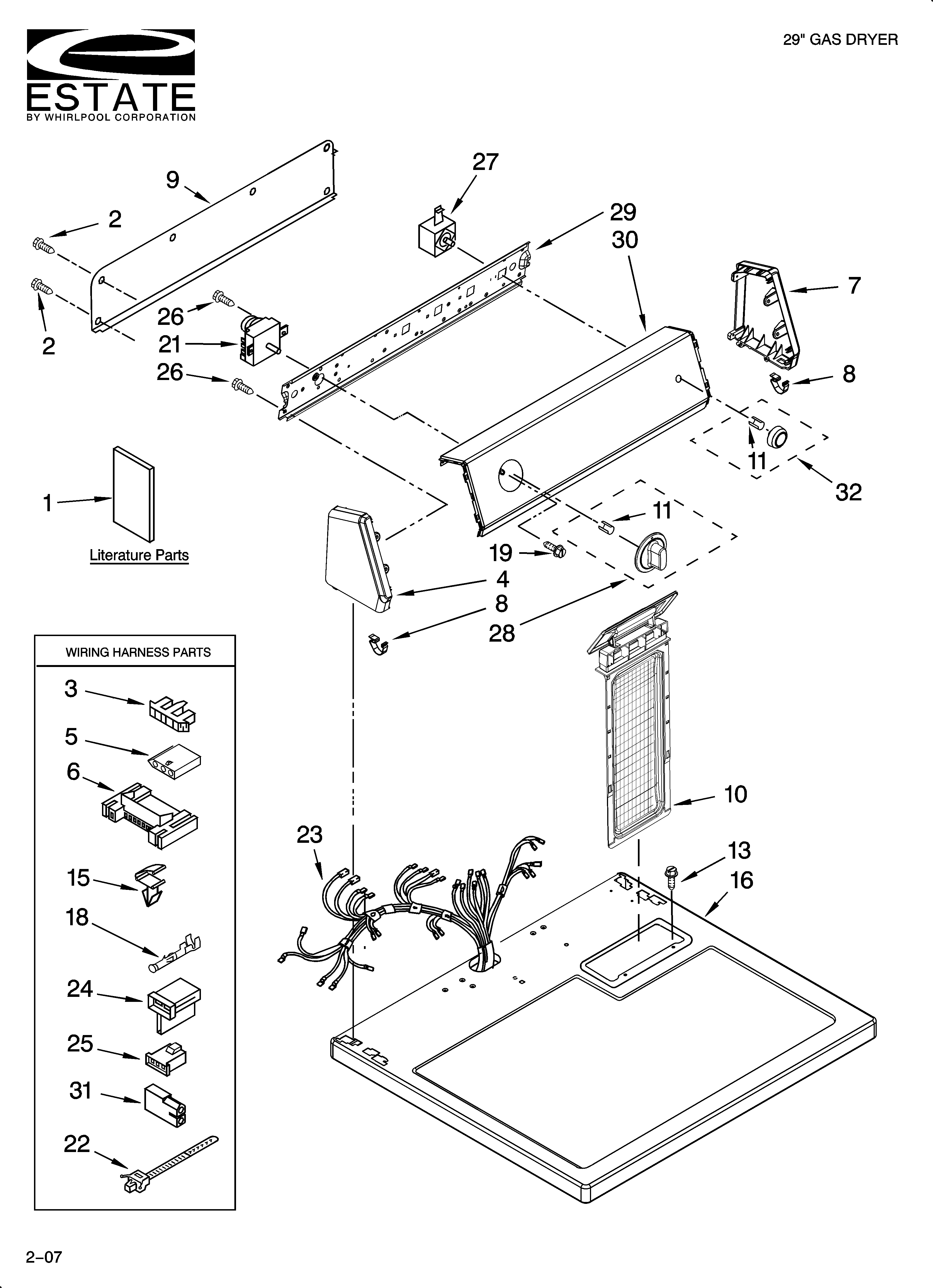 Top and console parts