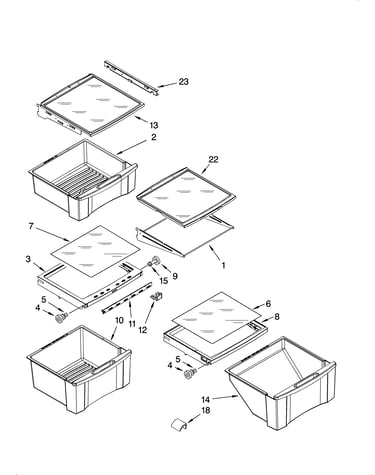 Refrigerator shelf parts