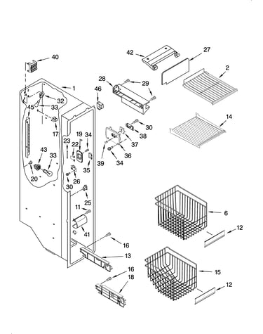 Freezer liner parts