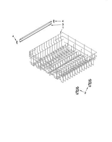 Upper rack and track parts