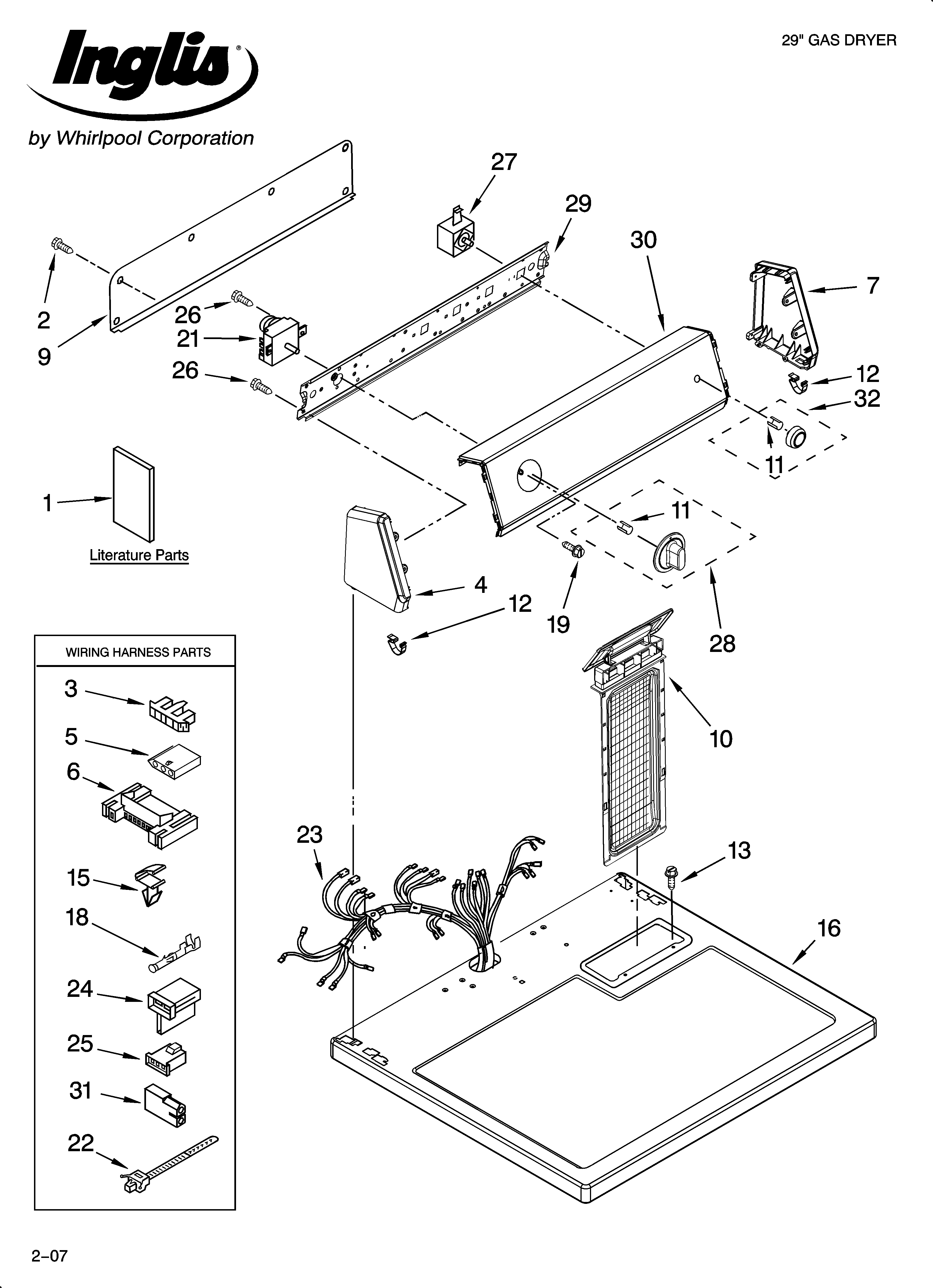 Top and console parts