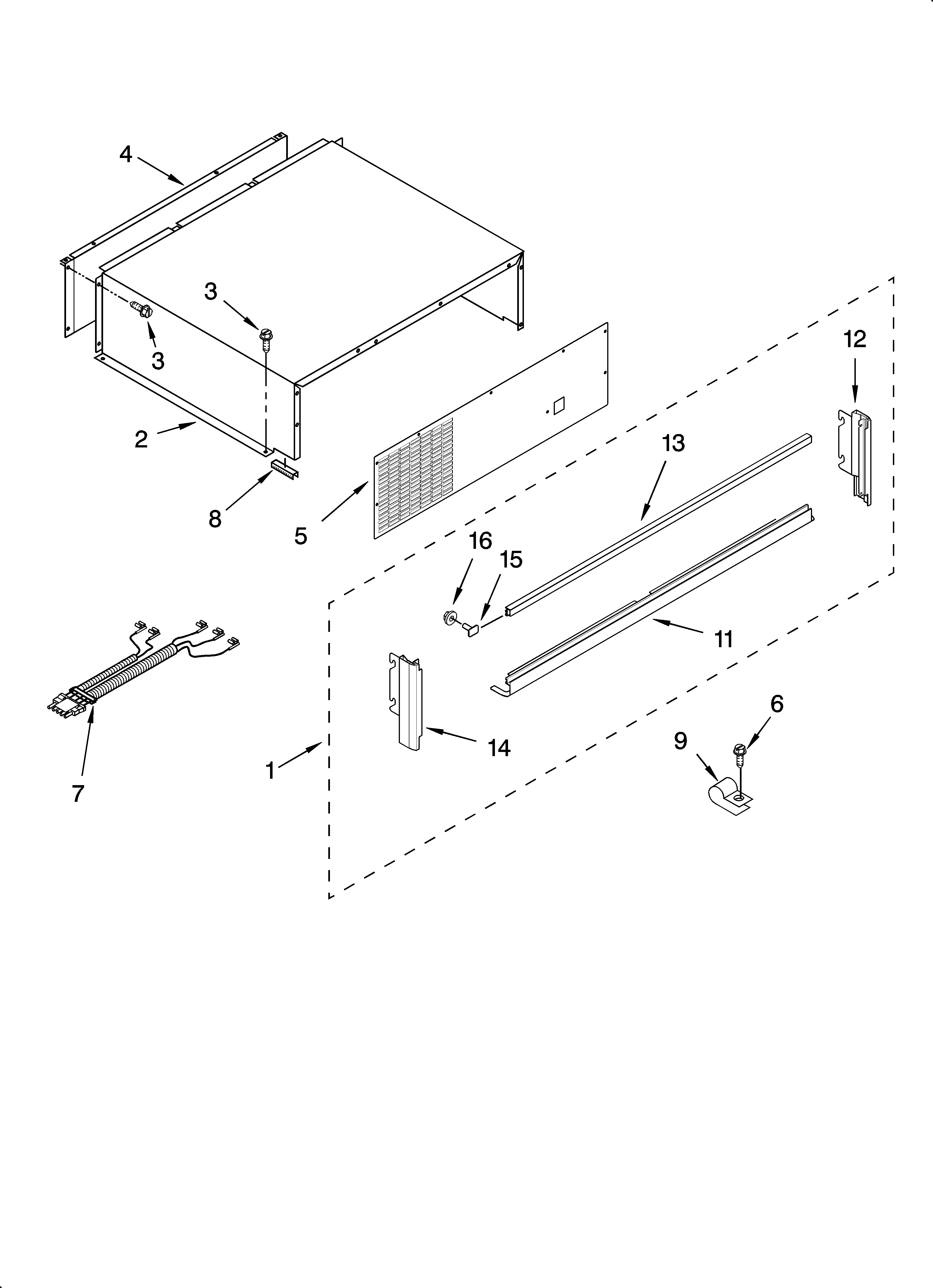 Top grille and unit cover parts