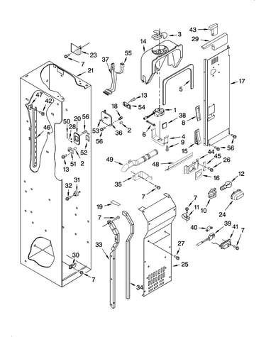 Freezer liner and air flow parts