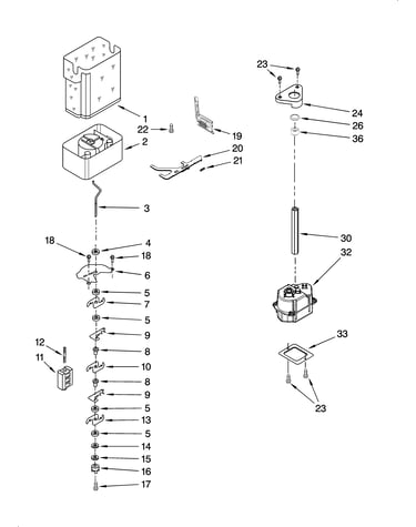 Motor and ice container parts