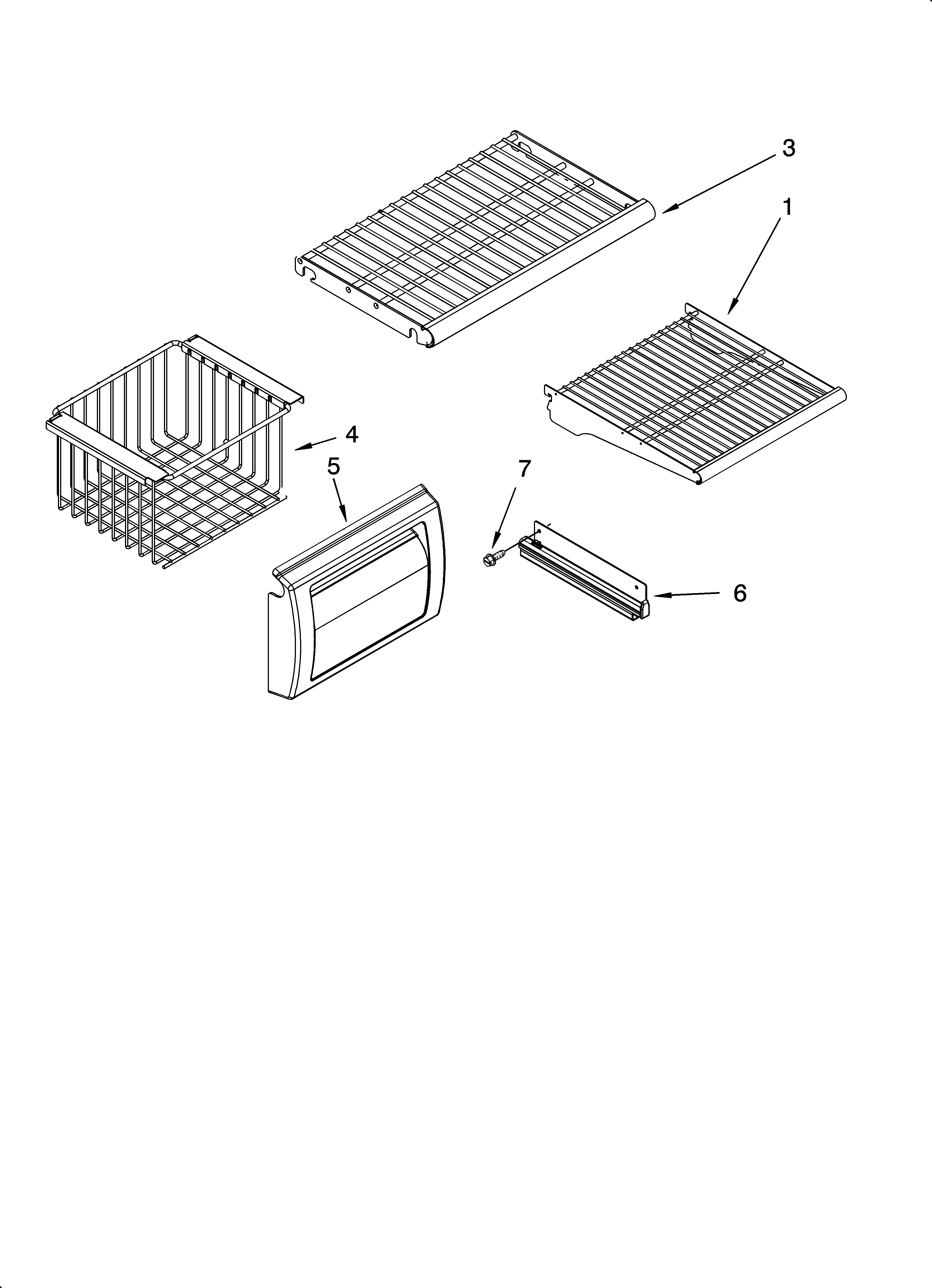 Freezer shelf parts