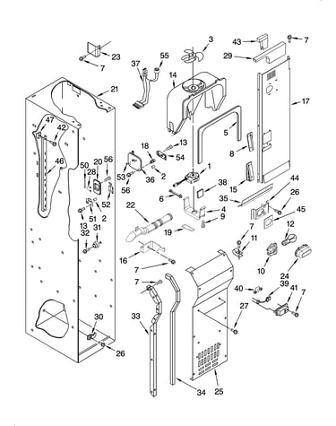 Freezer liner and air flow parts