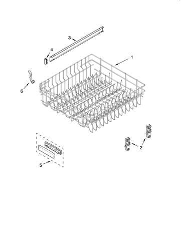 Upper rack and track parts