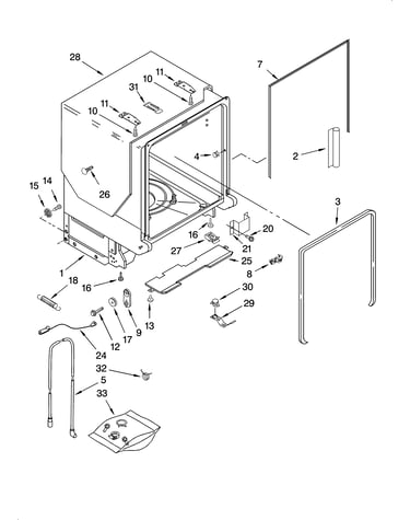 Tub and frame parts