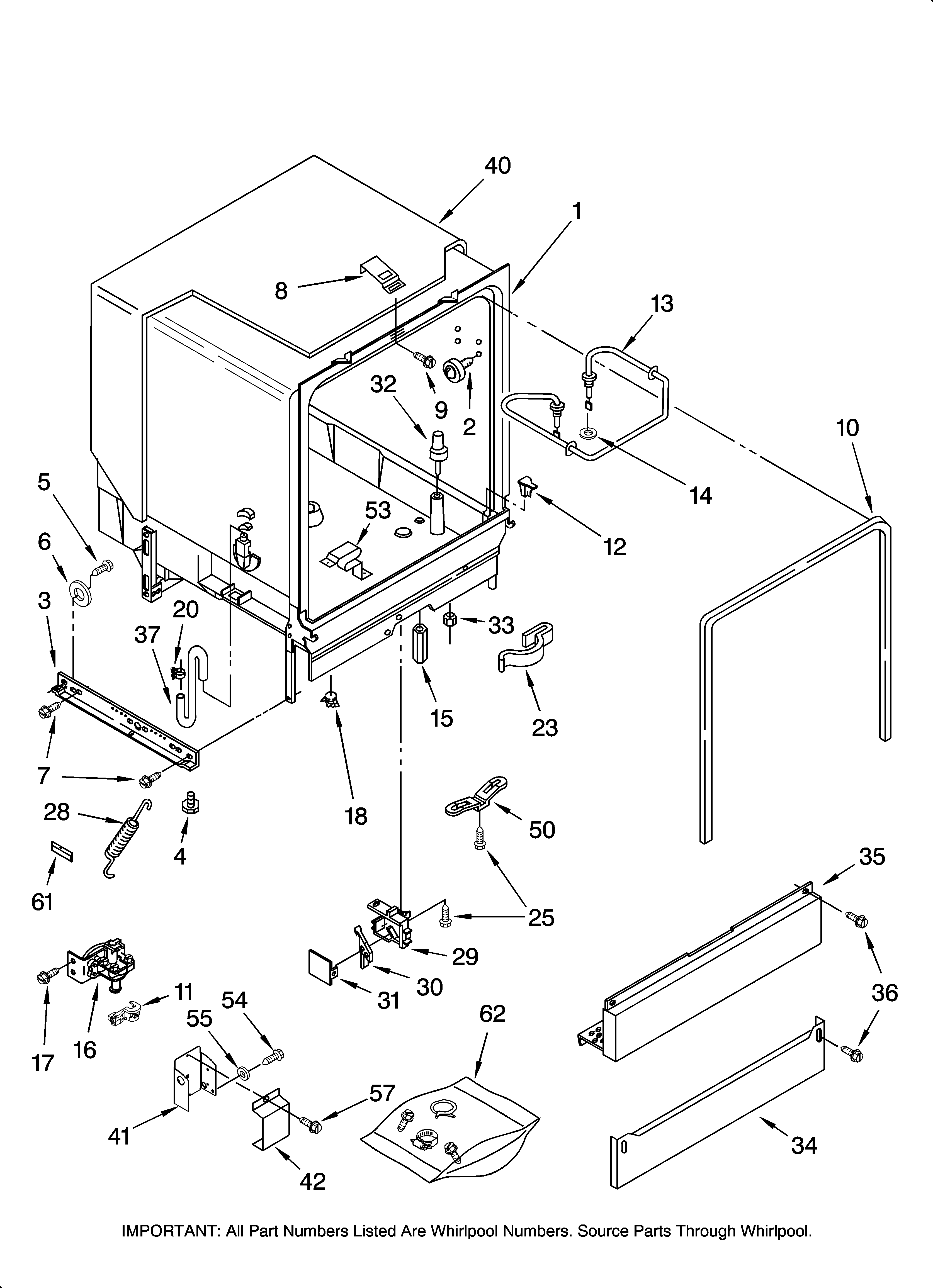 TUB ASSEMBLY PARTS