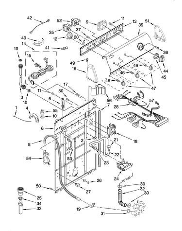 Controls and rear panel parts