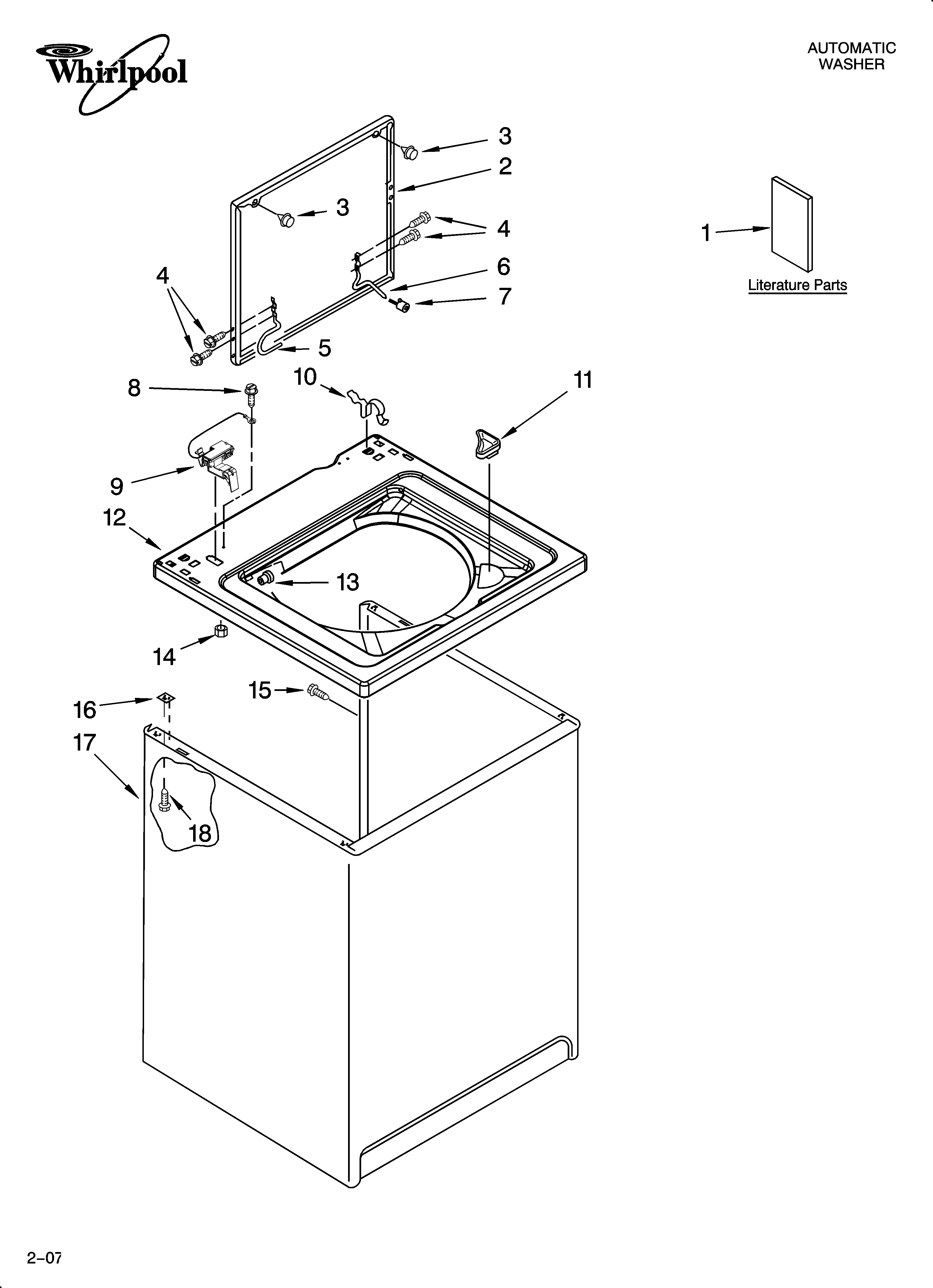 TOP AND CABINET PARTS