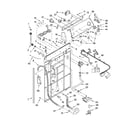 Whirlpool 7MWD87600SM0 controls and rear panel parts diagram