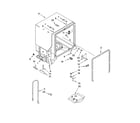 Whirlpool DU1061XTST0 tub and frame parts diagram