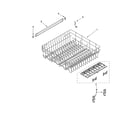 Whirlpool DU1061XTST0 upper rack and track parts diagram
