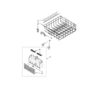 Whirlpool DU1061XTST0 lower rack parts, optional parts (not included) diagram