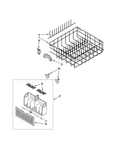 Lower rack parts, optional parts (not included)