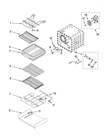Internal oven parts