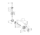 Whirlpool WTW5505SQ1 brake, clutch, gearcase, motor and pump parts diagram