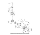 Maytag MTW5605TQ0 brake, clutch, gearcase, motor and pump parts diagram