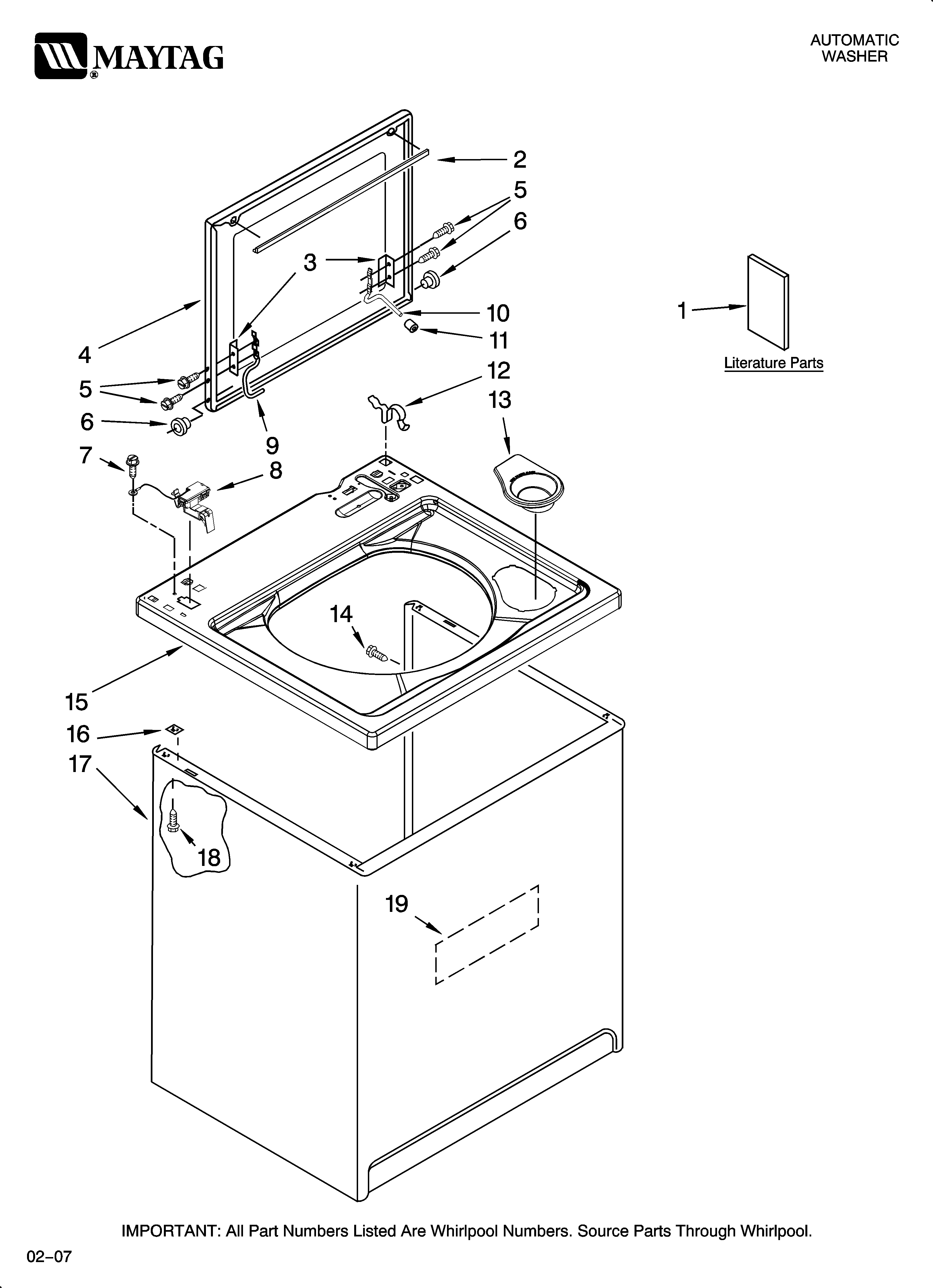 Top and cabinet parts