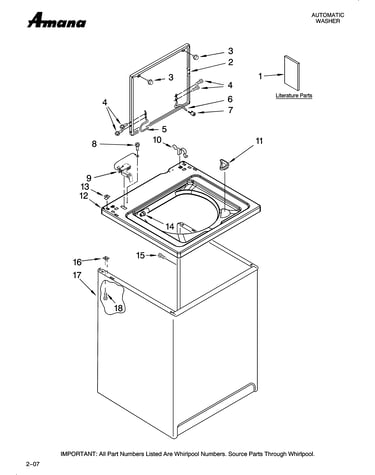 Top and cabinet parts