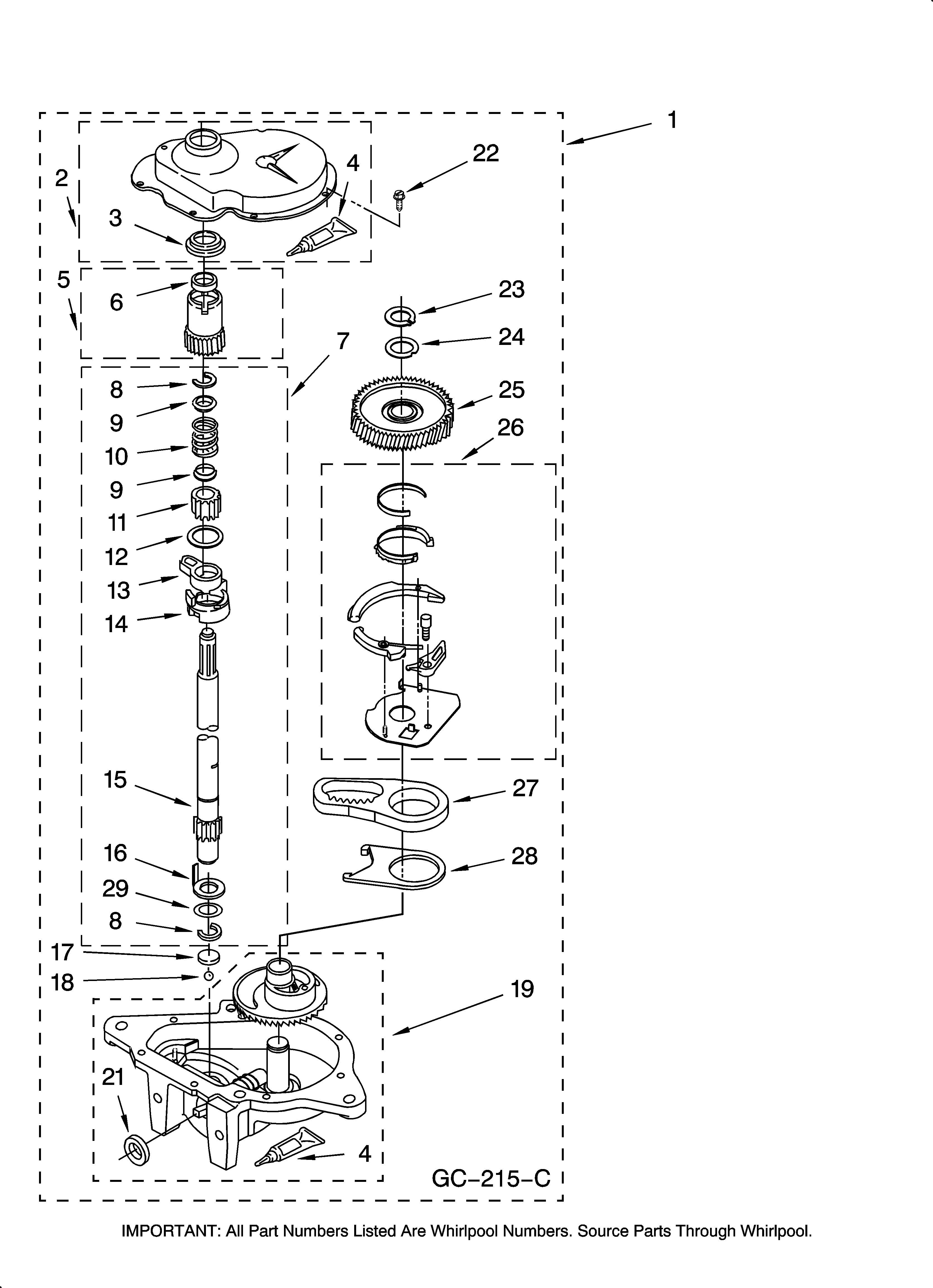 GEARCASE PARTS, OPTIONAL PARTS (NOT INCLUDED)