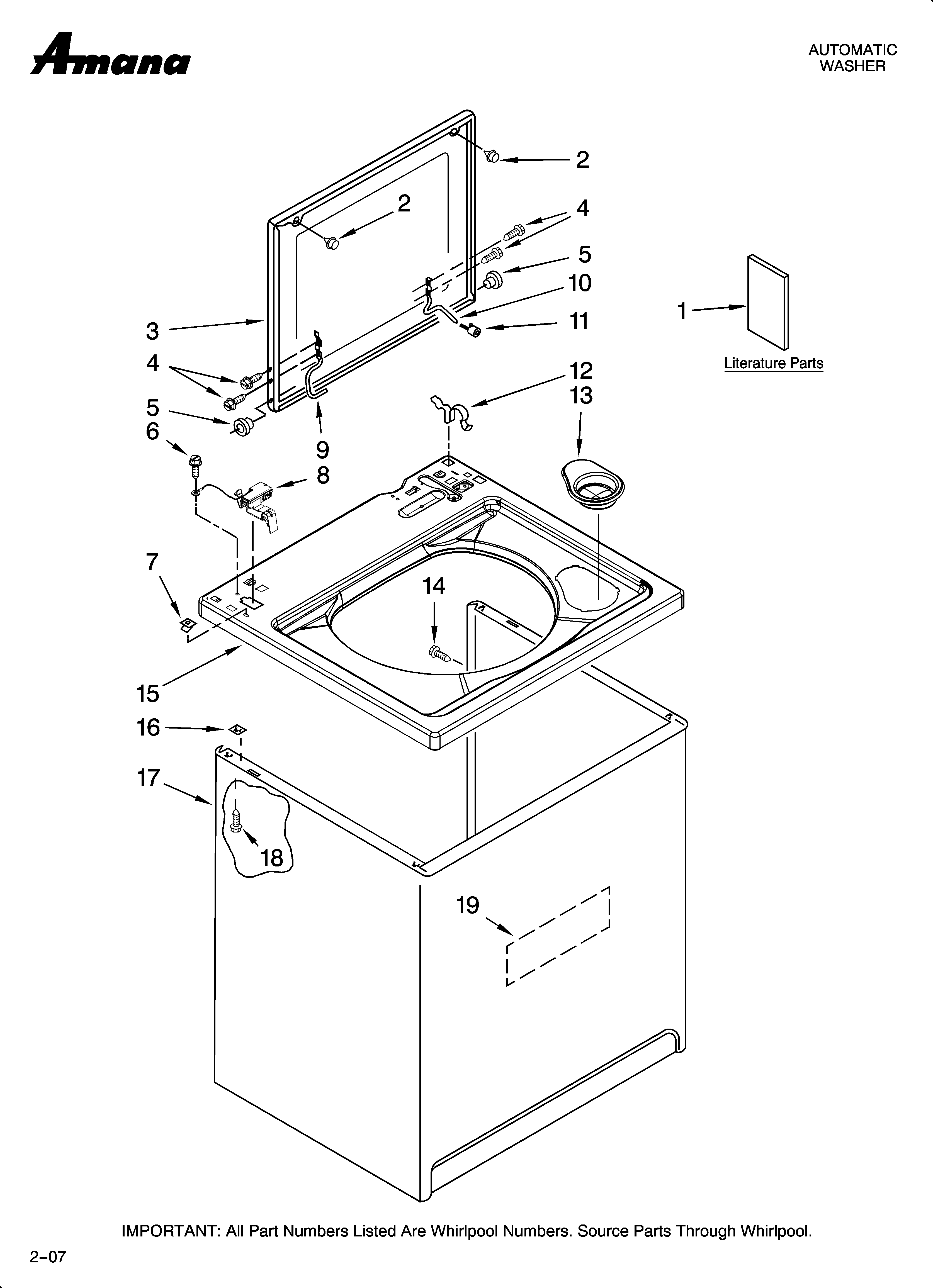 Top and cabinet parts
