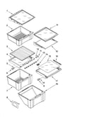 Refrigerator shelf parts
