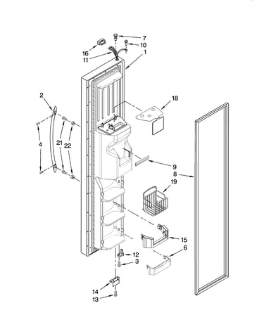 Freezer door parts