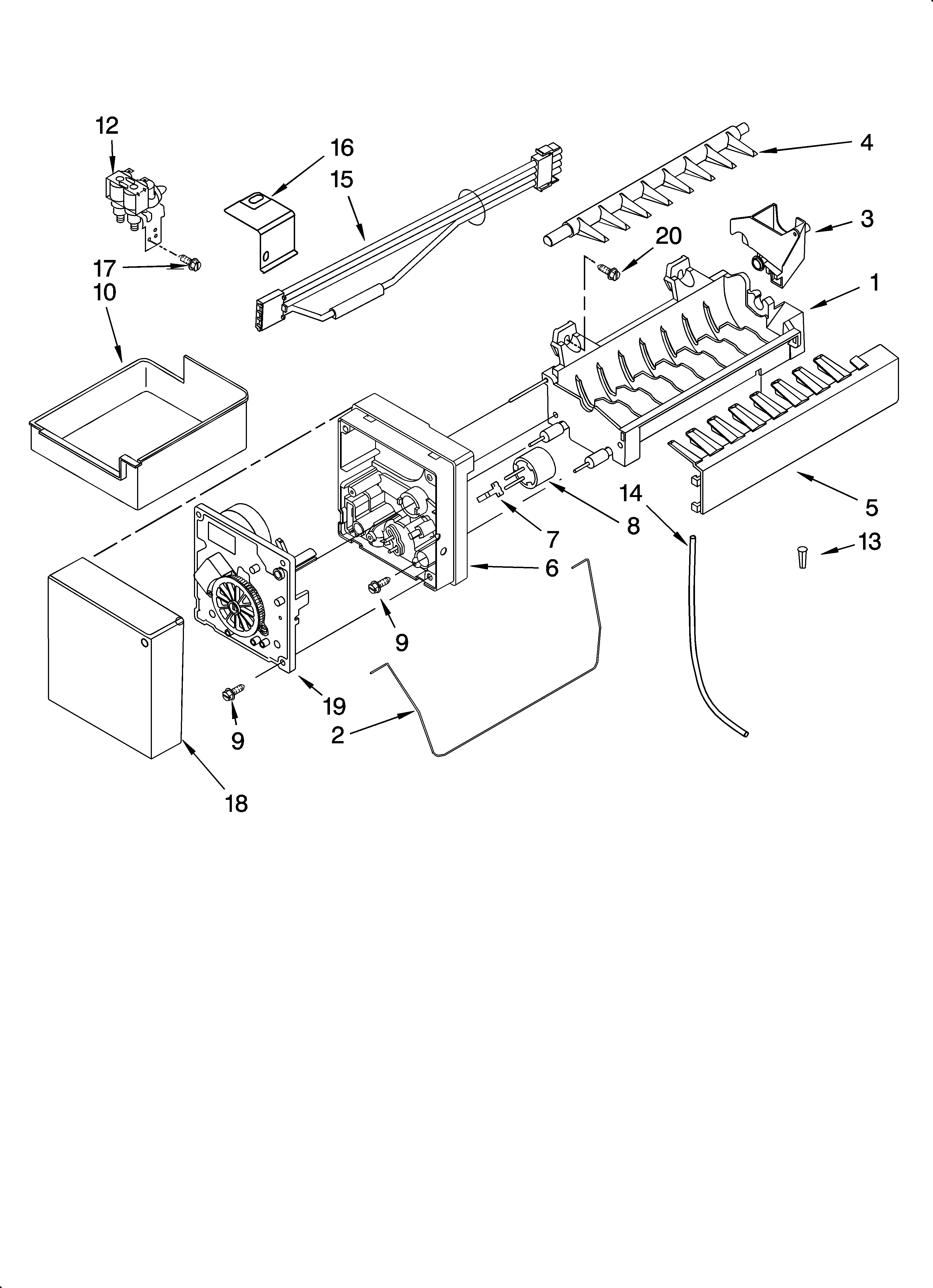 Icemaker parts, optional parts (not included)