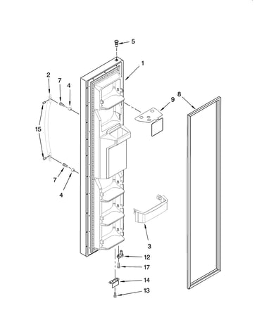 Freezer door parts