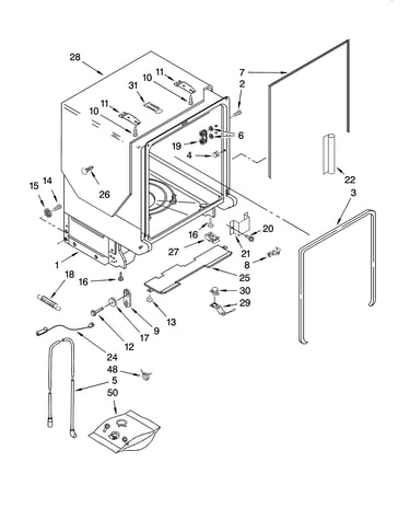 Tub and frame parts
