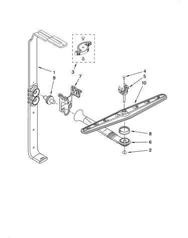 Upper wash and rinse parts