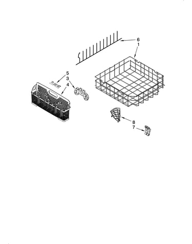 Lower rack parts, optional parts (not included)