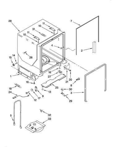 Tub and frame parts