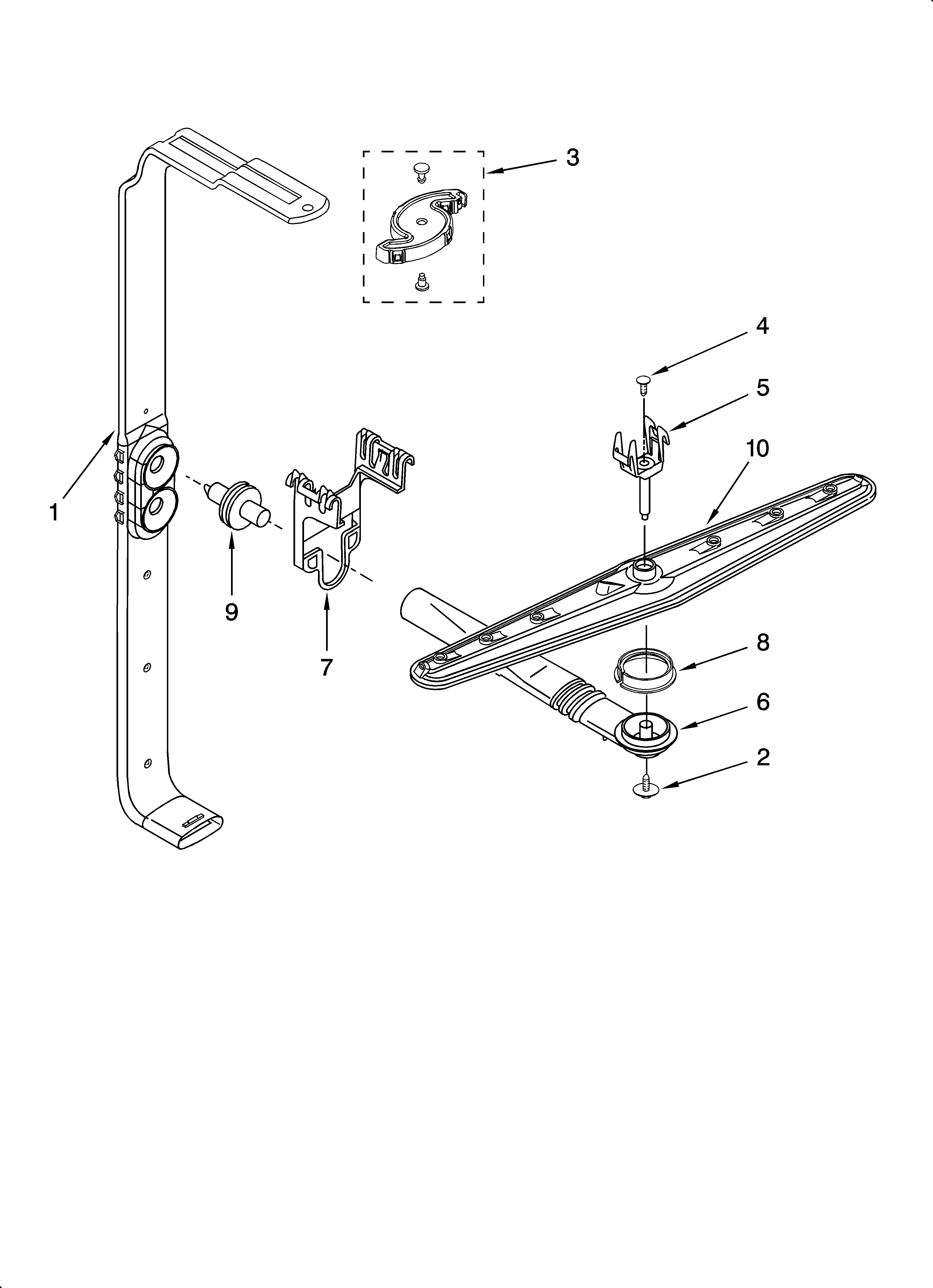 UPPER WASH AND RINSE PARTS