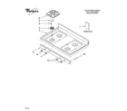 Whirlpool SF362LXSQ1 cooktop parts diagram