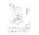 Whirlpool WED6200SW1 top and console parts diagram