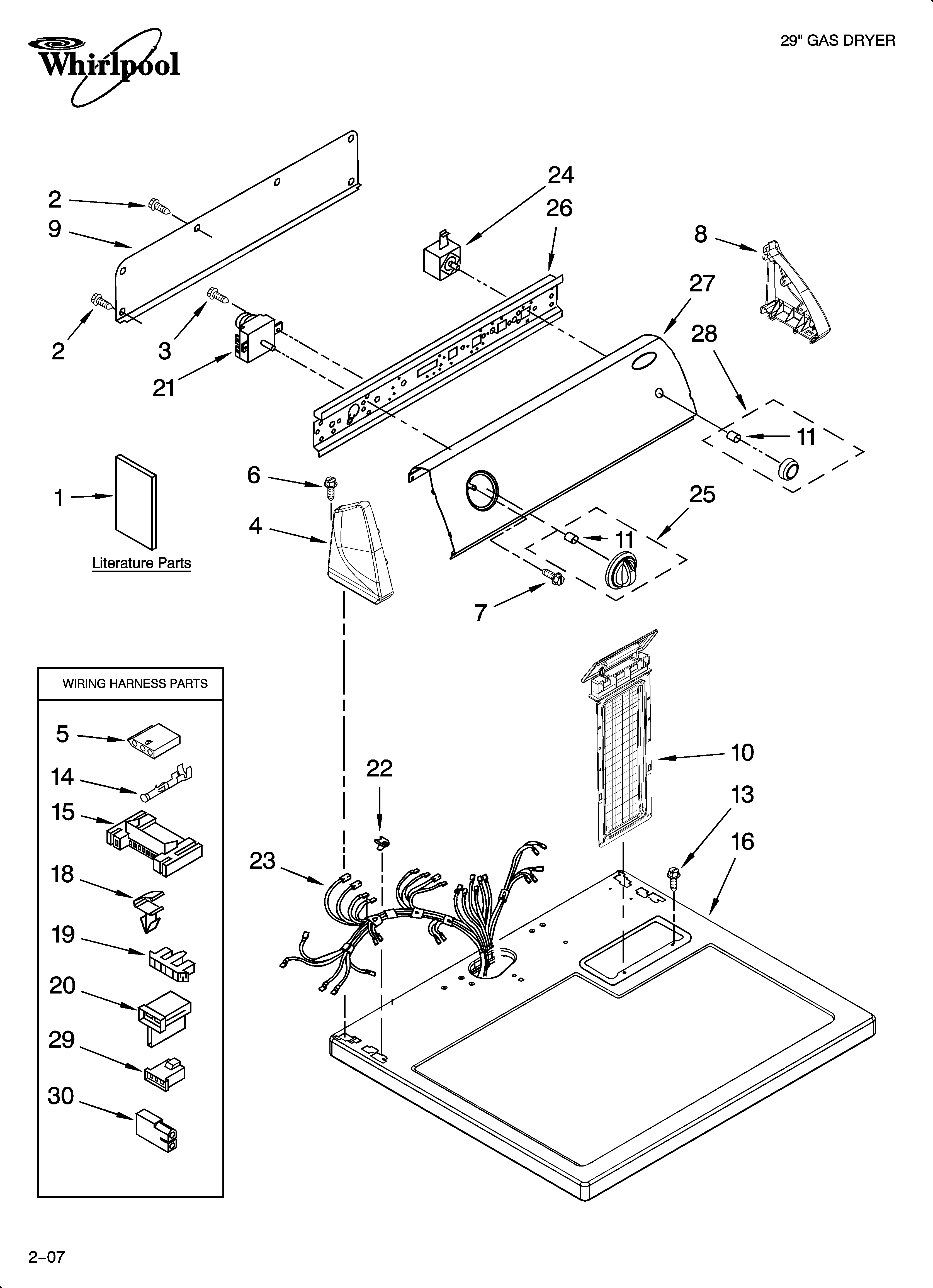 Top and console parts