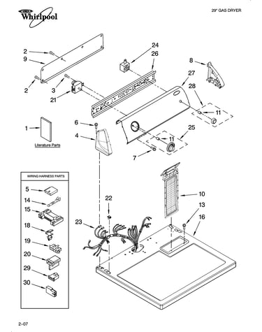 Top and console parts