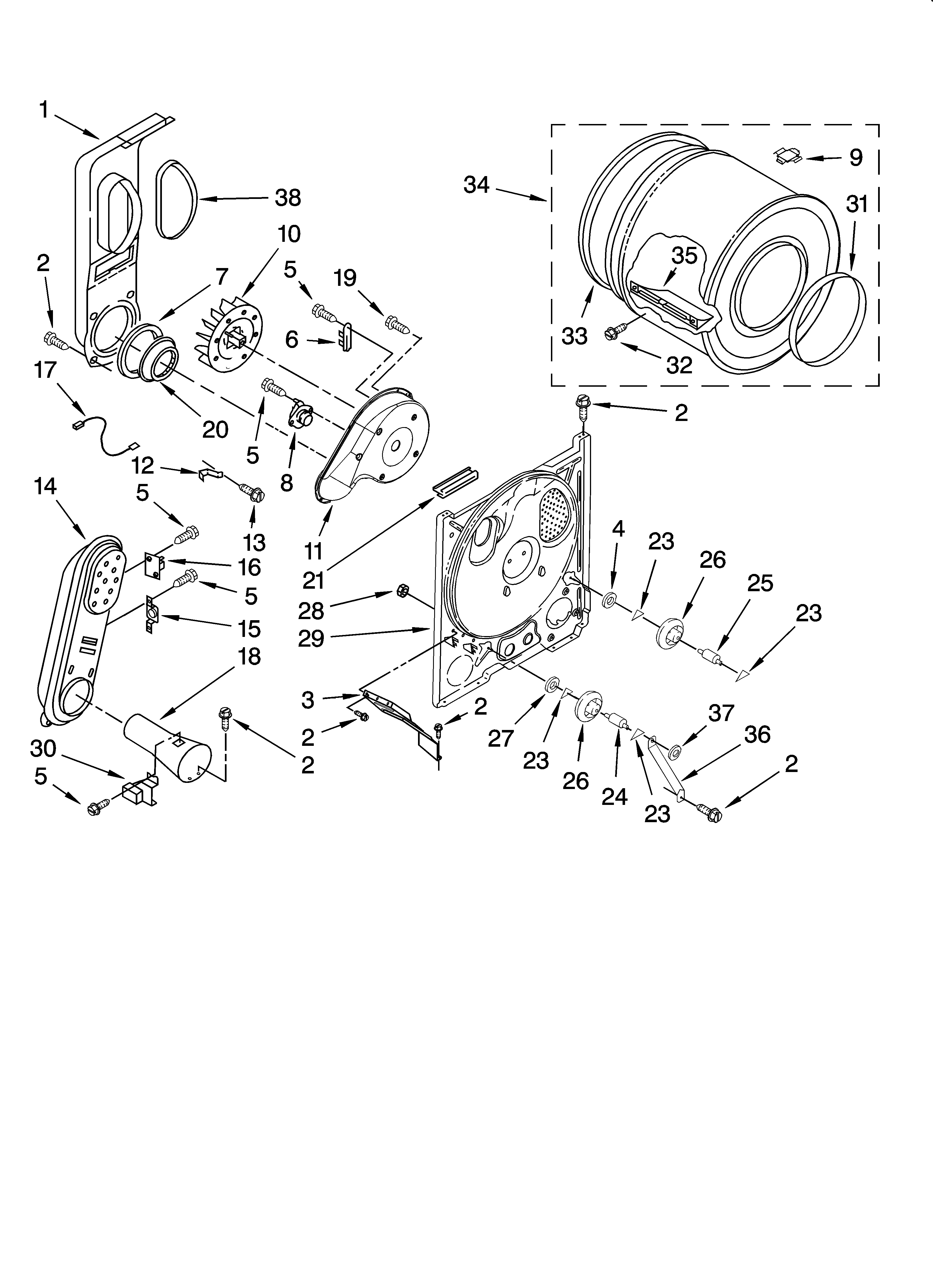 Bulkhead parts, optional parts (not included)