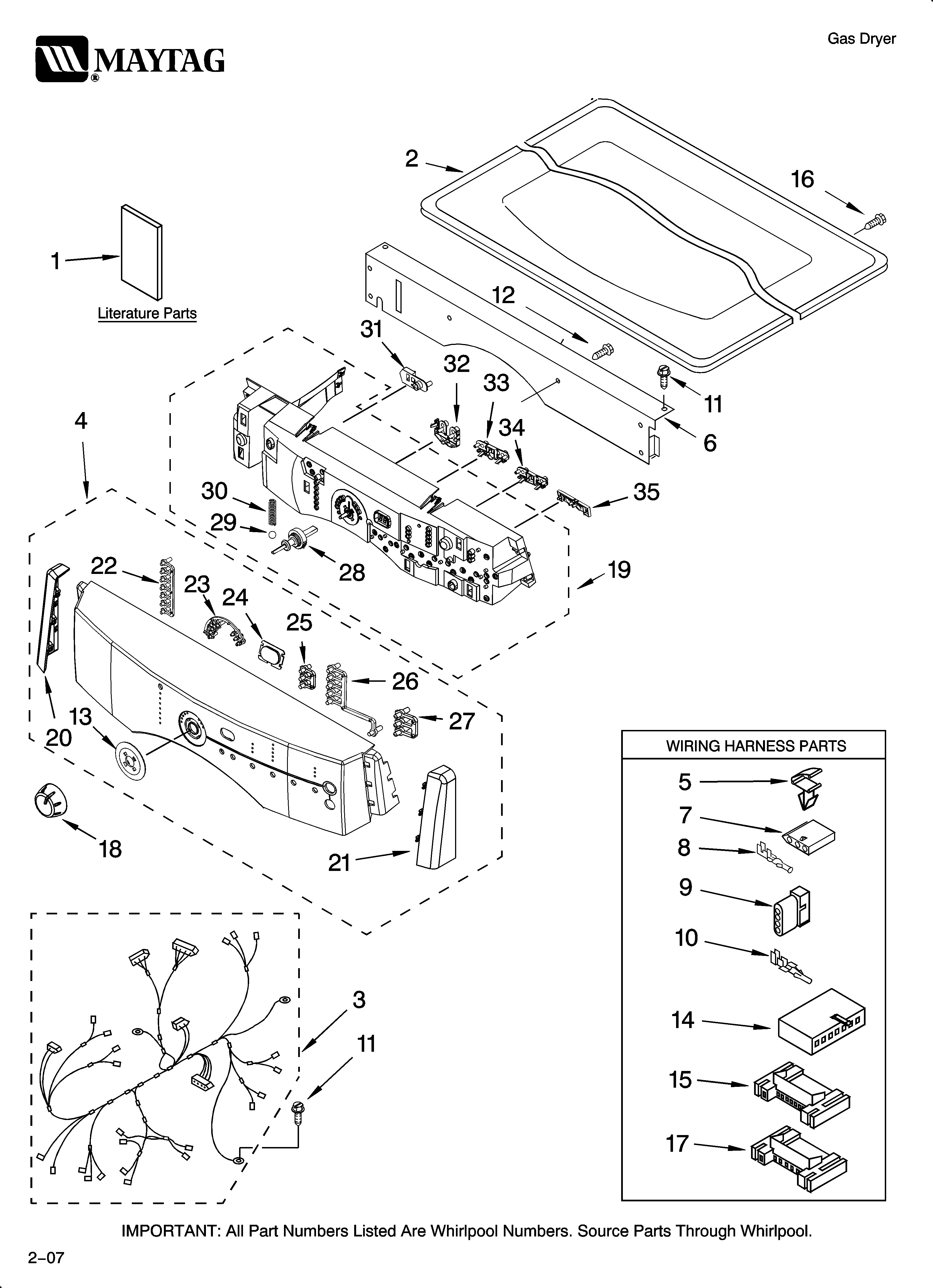 Top and console parts