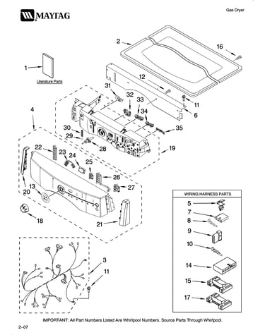 Top and console parts