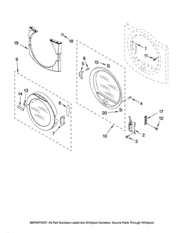 Door parts, optional parts (not included)