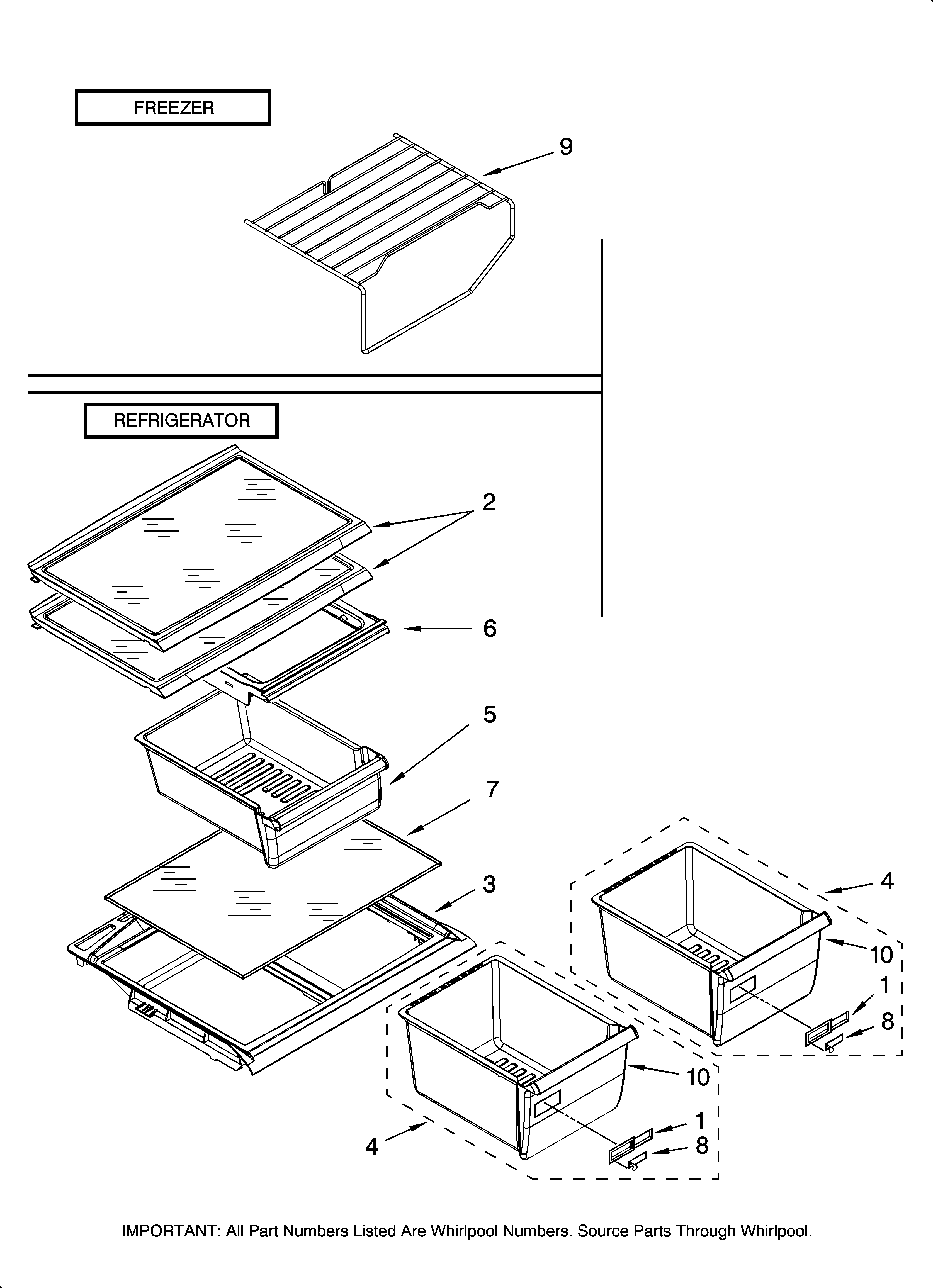 Shelf parts, optional parts