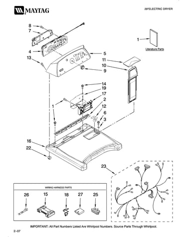 Top and console parts