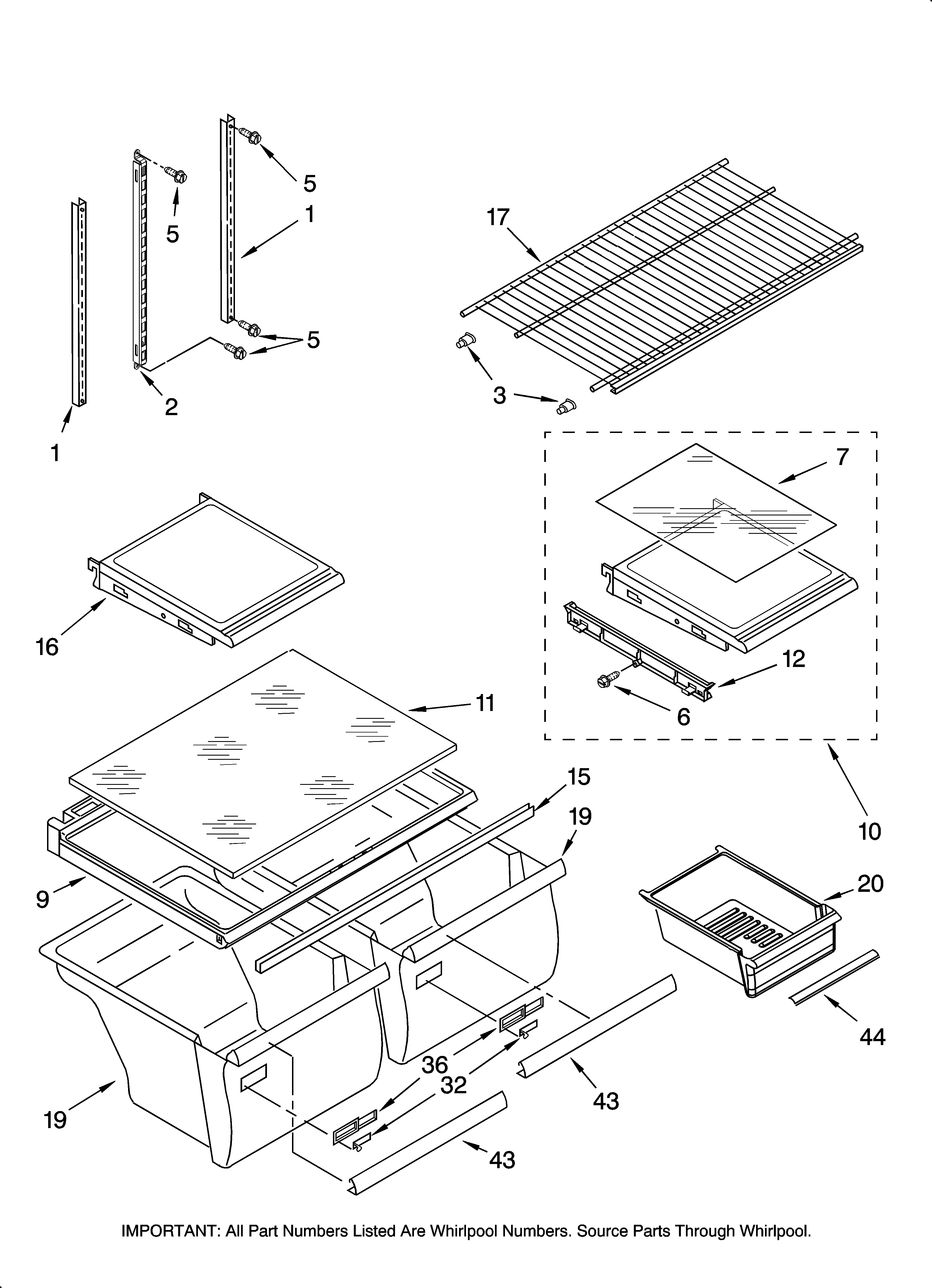 Shelf parts