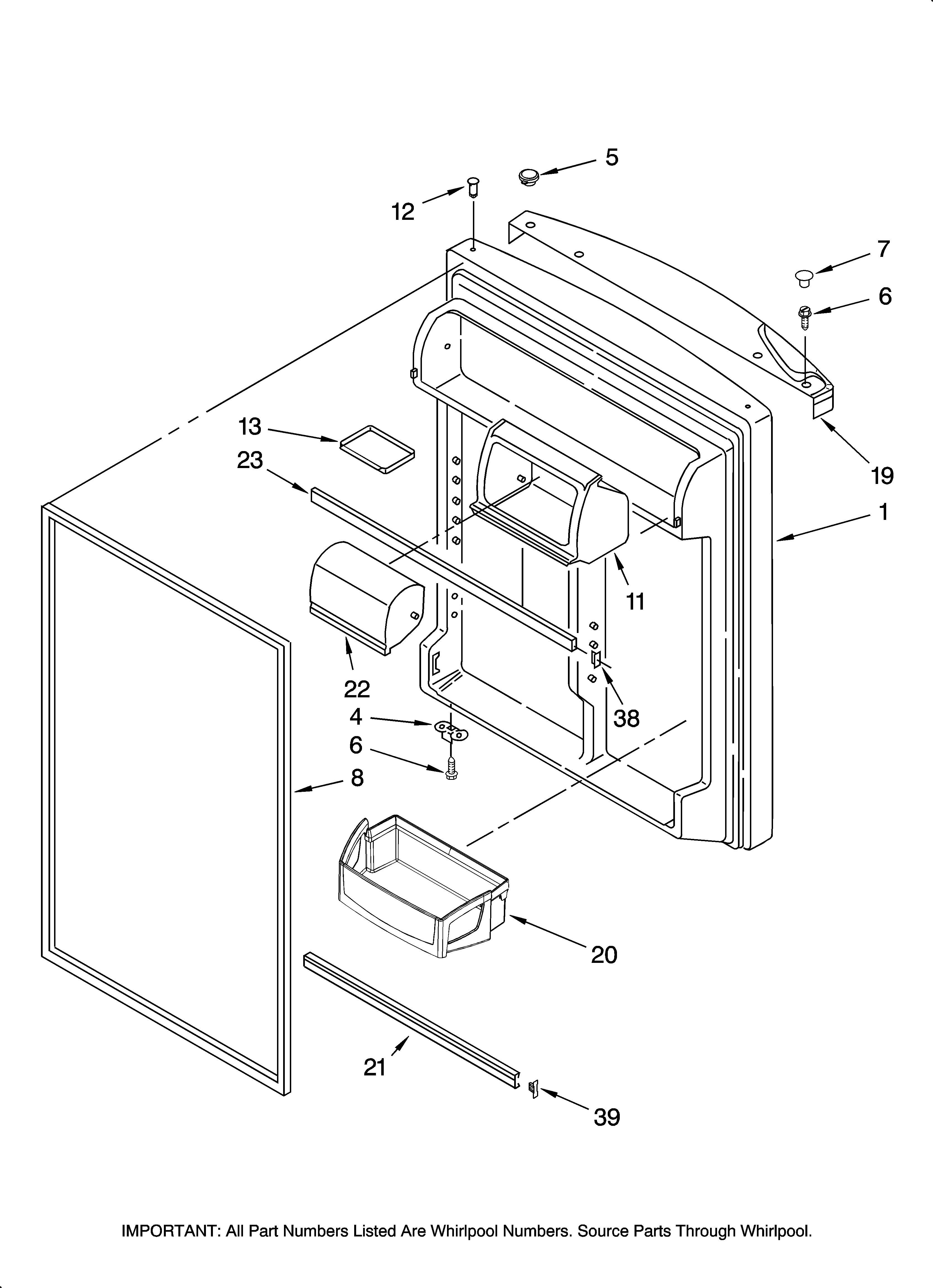 Refrigerator door parts