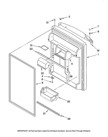 Refrigerator door parts