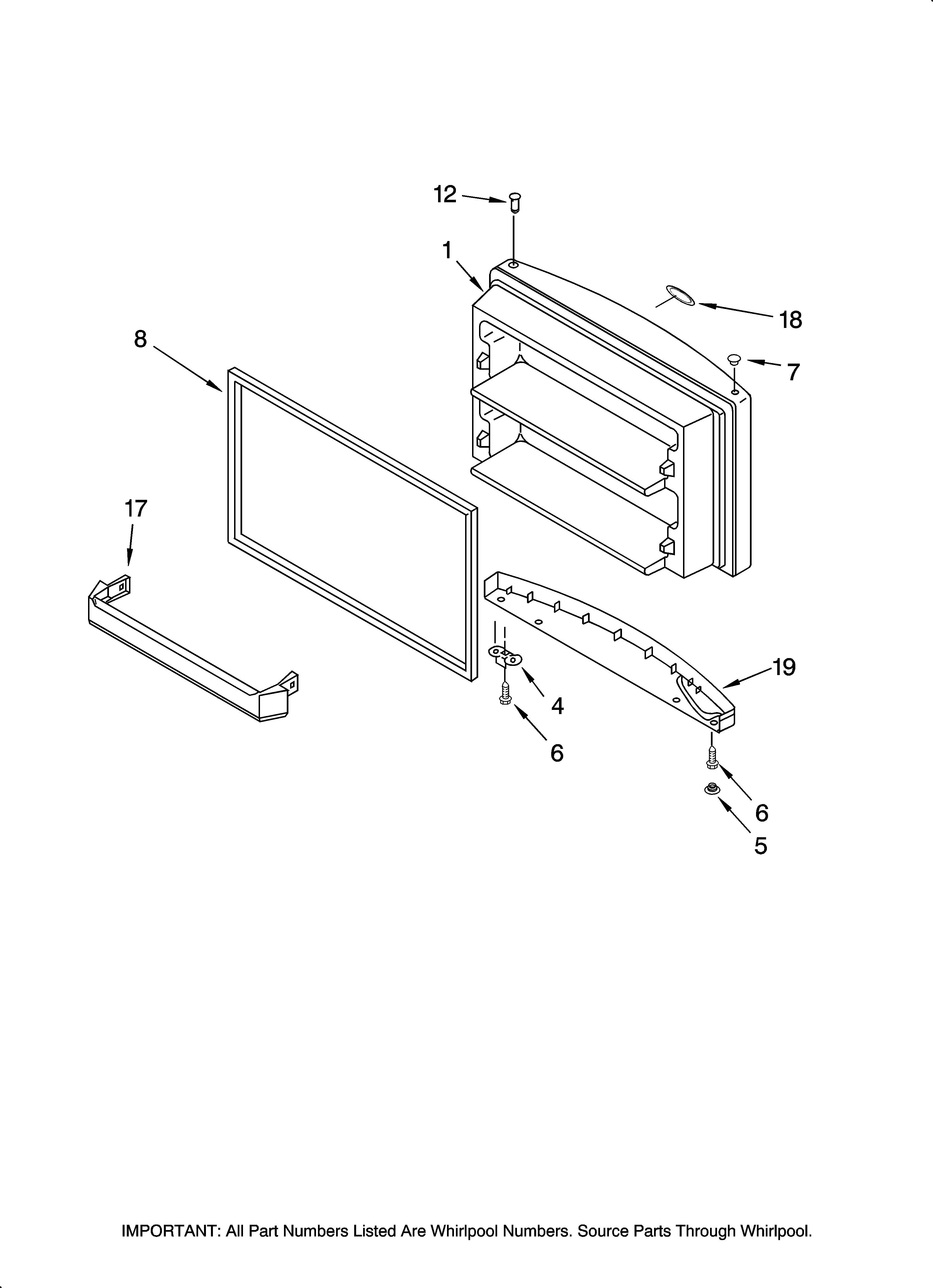 Freezer door parts, optional parts